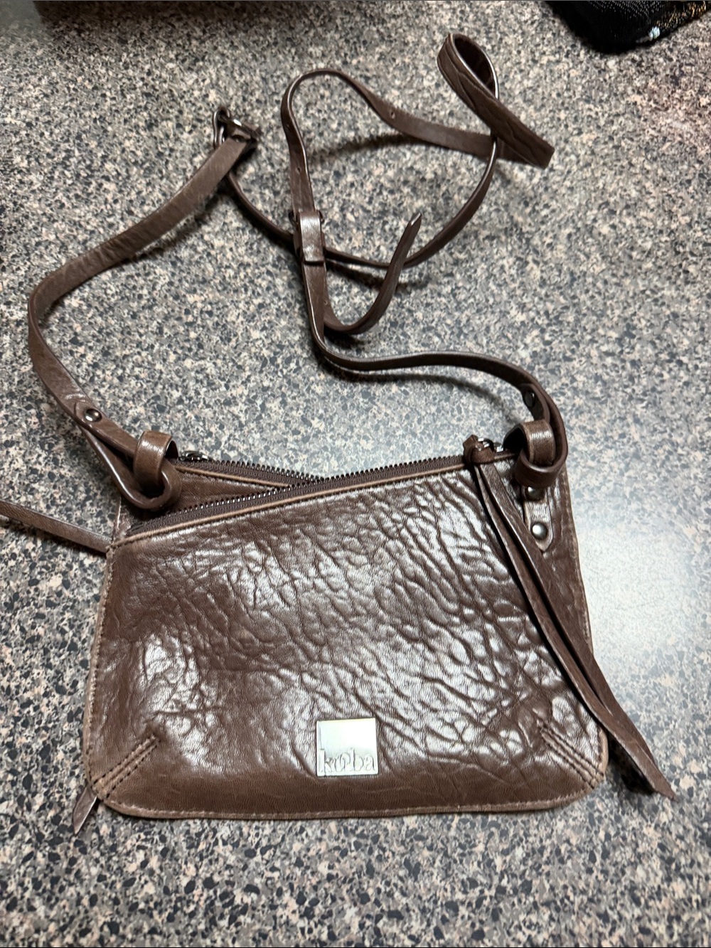 Kooba Dark Brown Leather Crossbody Bag